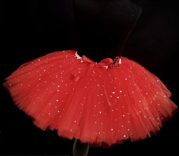 CUSTOM MADE Child tutu - TODDLER RED SPARKLE FLUFFY Tutu SIZE Fits 3-4yrs