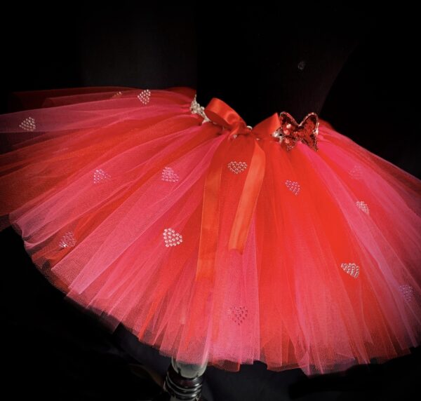 CUSTOM MADE Child tutu - TODDLER PINK/RED FLUFFY Tutu SIZE Fits 3-4yrs