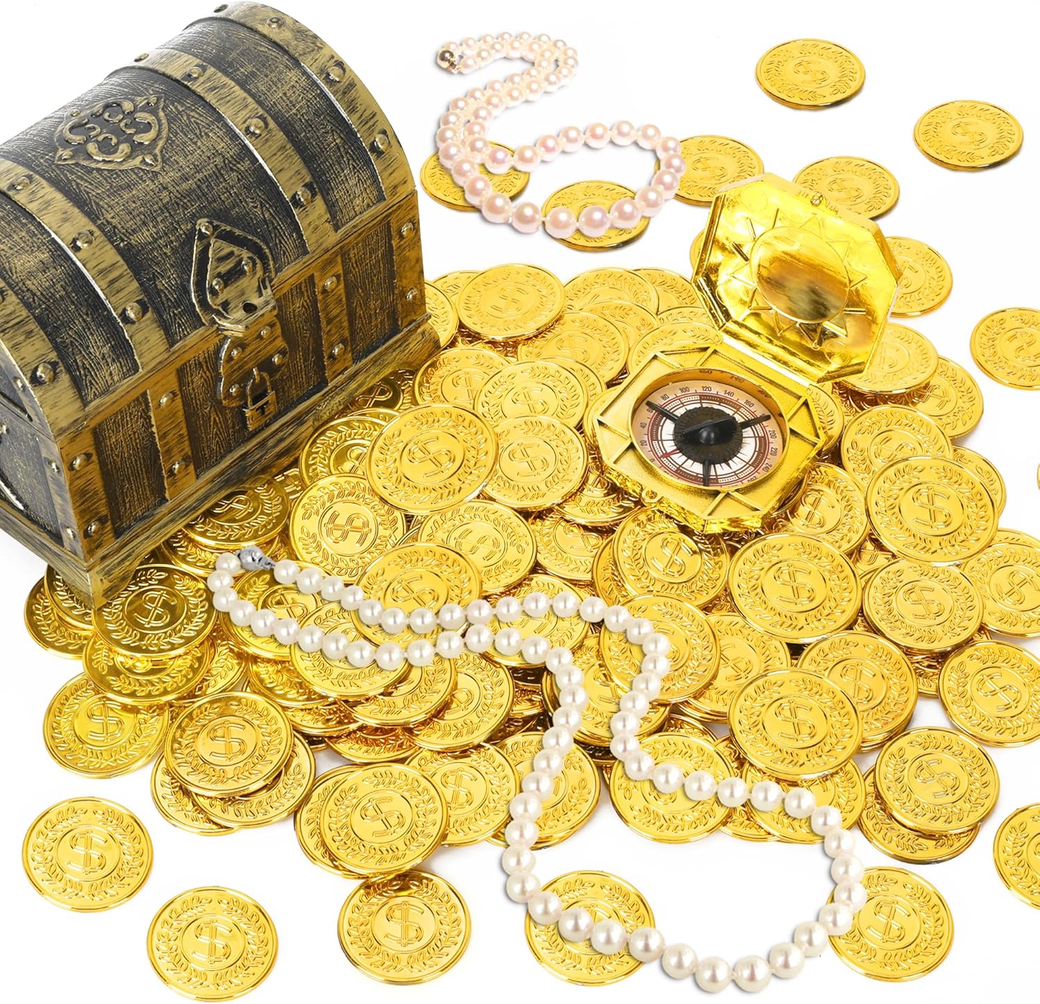 Gold Coins Plastic Treasure Pirate Coins 30-ct. Packs - Image 7
