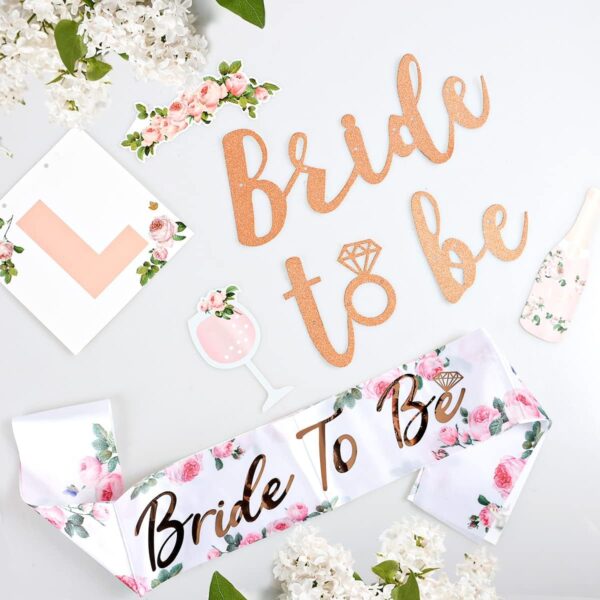 PARTY DECORATIONS – Bachelorette Party Decoration Accessories Bridal Shower Decorations - ROSE GOLD - Image 8