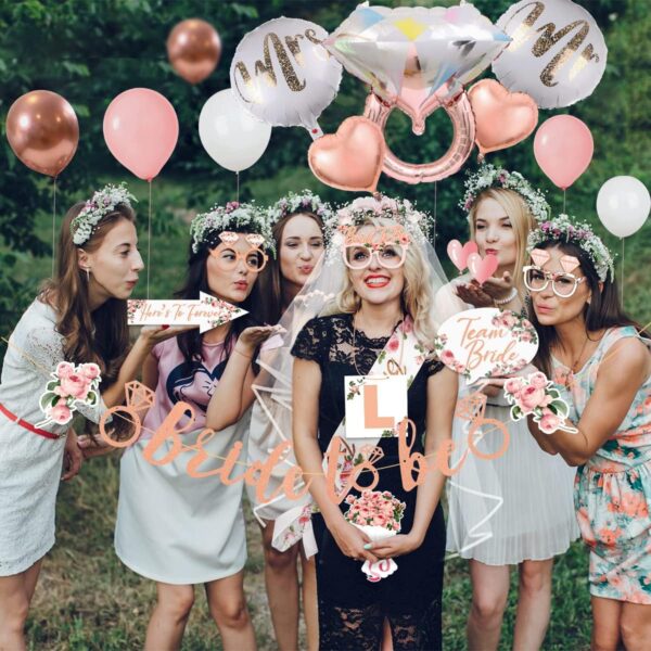PARTY DECORATIONS – Bachelorette Party Decoration Accessories Bridal Shower Decorations - ROSE GOLD - Image 5
