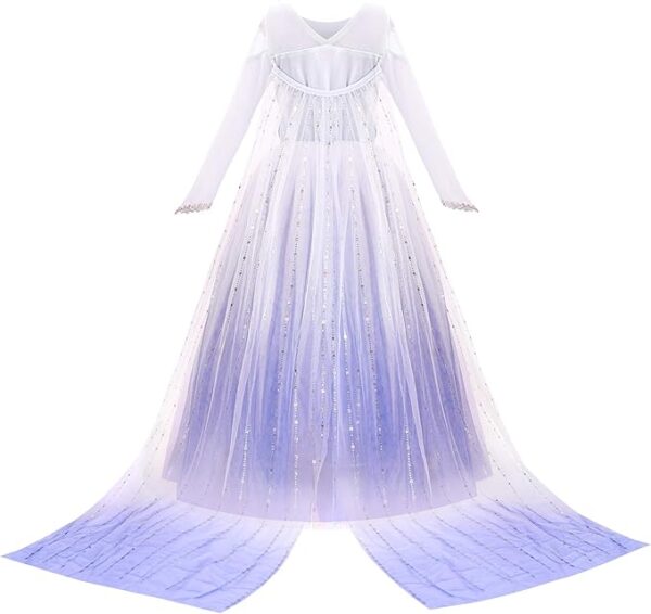 Girl Snow Princess Costume Dress with accessories - Image 3