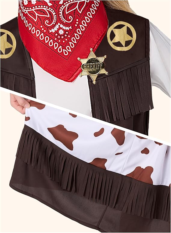 WESTERN THEME - Girls Cowgirl Western Costume SIZE SMALL(5-7) - Image 3