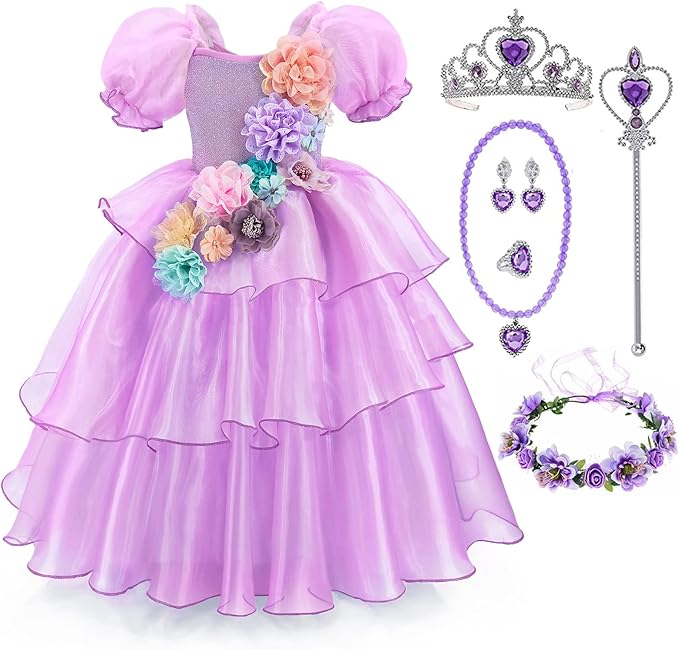 Girls Princess PURPLE Princess Dress with accessories