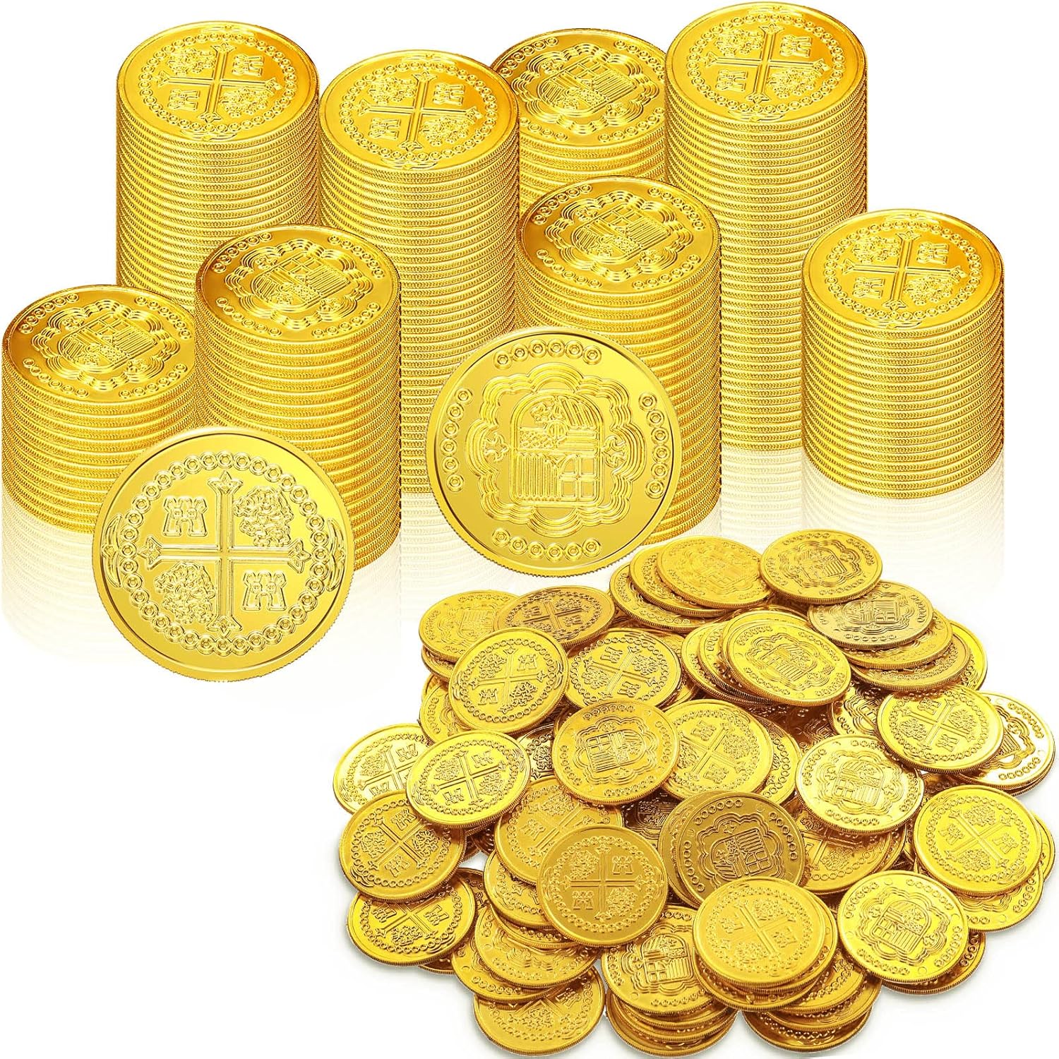 Gold Coins Plastic Treasure Pirate Coins 30-ct. Packs