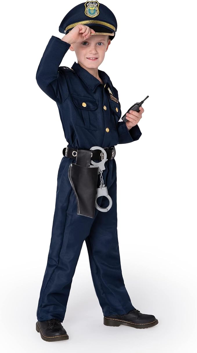 Career Day POLICE - Kids DELUXE Blue Police COP Costume FULL SET - Image 5