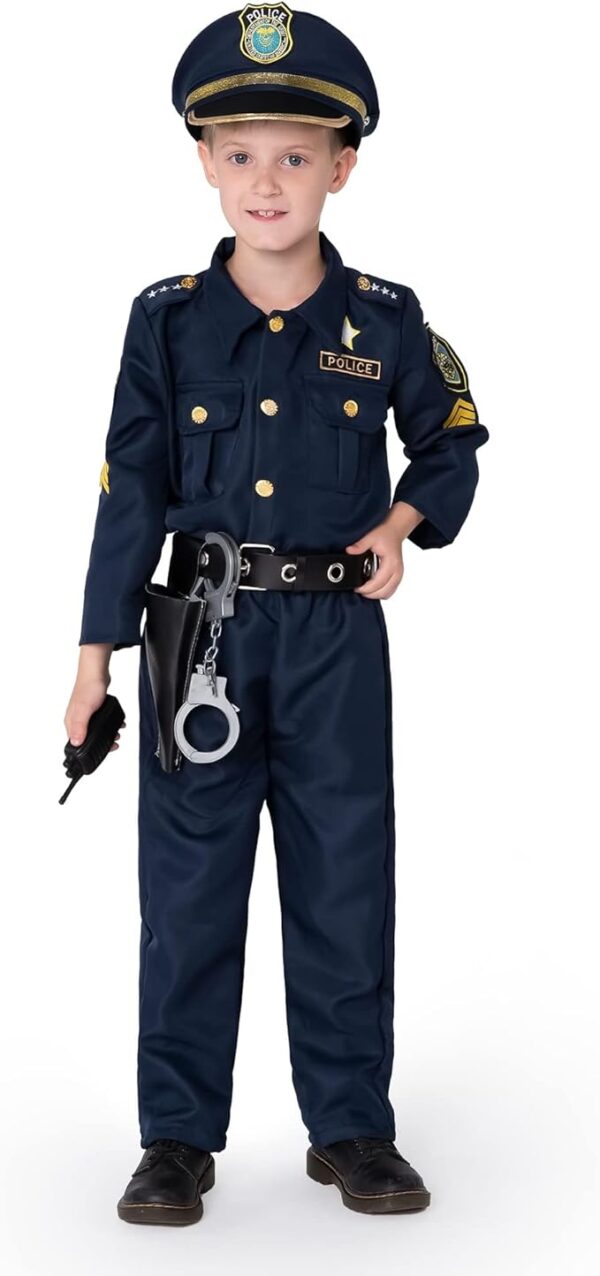 Career Day POLICE - Kids DELUXE Blue Police COP Costume FULL SET - Image 4