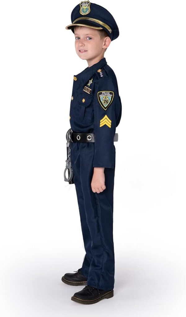 Career Day POLICE - Kids DELUXE Blue Police COP Costume FULL SET - Image 3