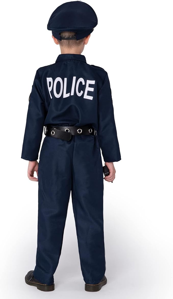 Career Day POLICE - Kids DELUXE Blue Police COP Costume FULL SET - Image 2