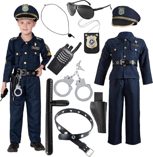 Career Day POLICE - Kids DELUXE Blue Police COP Costume FULL SET