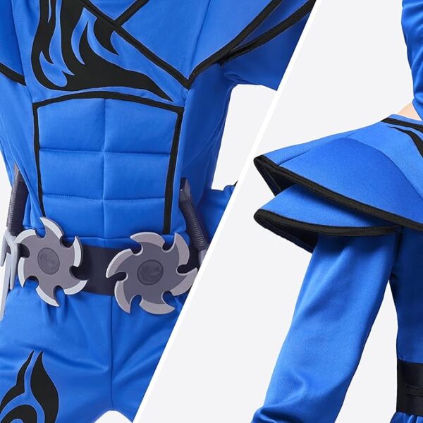 HALLOWEEN - BOY Blue Black Blue Stealth Ninja Teen Costume SIZE XLARGE(12-14) - Image 2