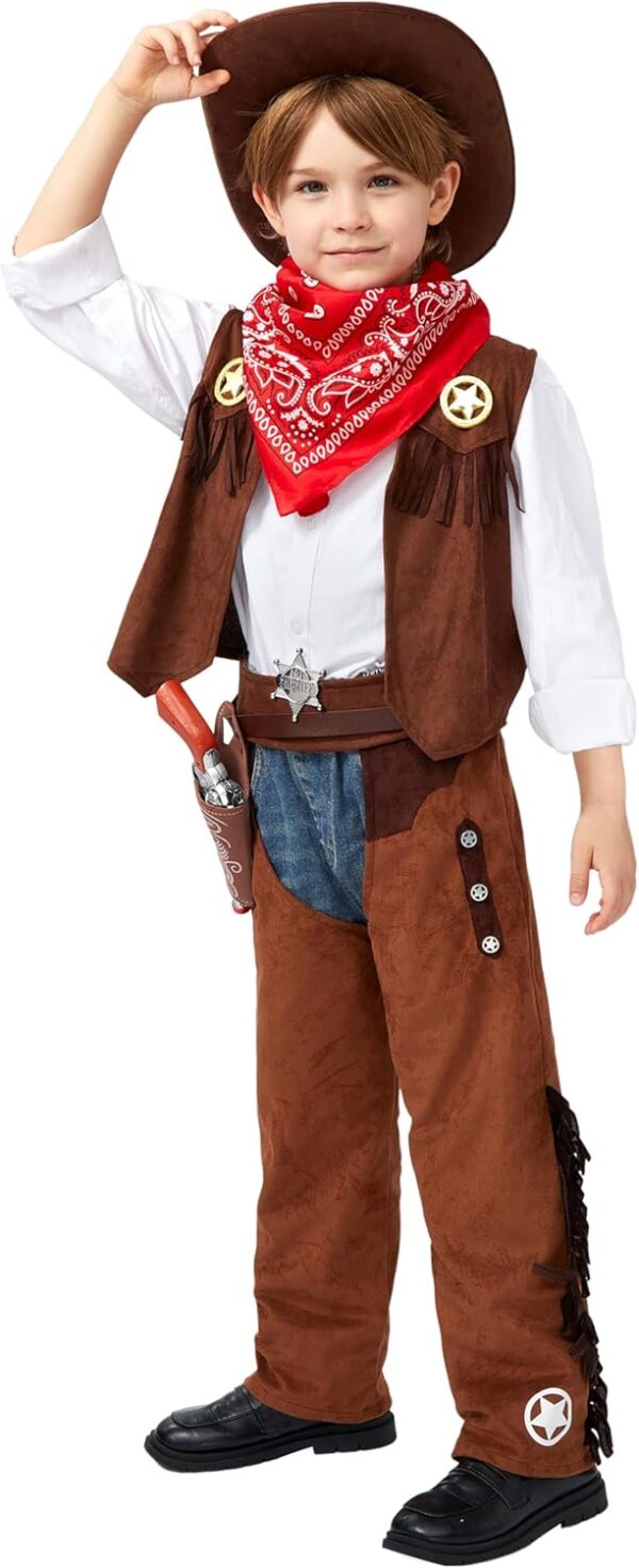 WESTERN THEME - Boys Toddler Deluxe Western Cowboy Outfit Set with Hat SIZE 3-4 - Image 3