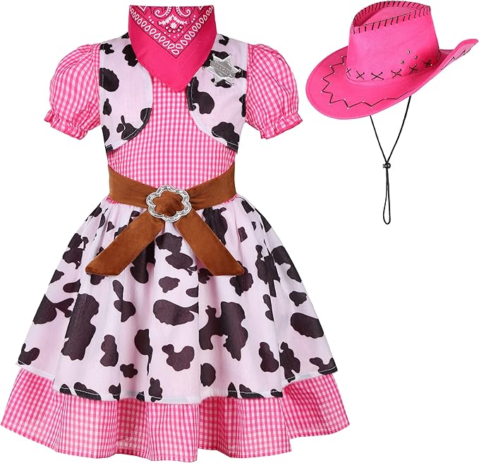 WESTERN THEME - Girls Western Rodeo Outfit with Cowgirl Hat
