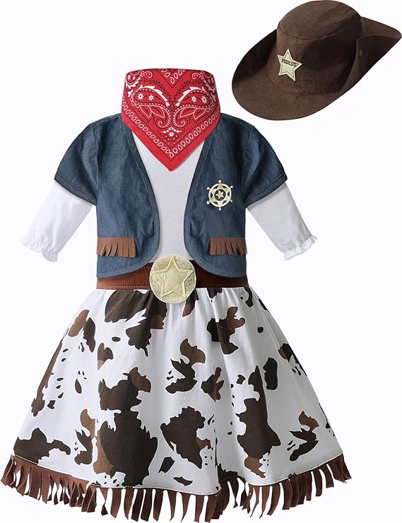 WESTERN THEME - Girls Toddler Cowgirl Western Baby Girl Costume SIZE 2T