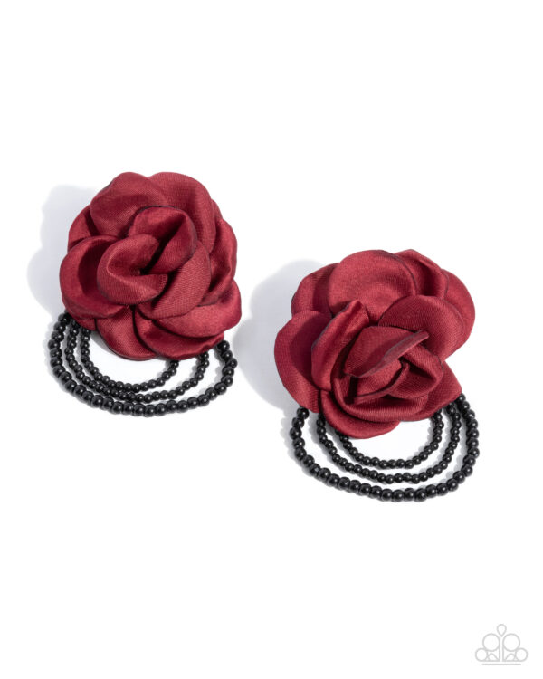 EARRINGS – Dramatic Dame - Red - Image 2