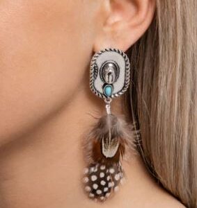 EARRINGS – Feathered Fairy Tale - Brown