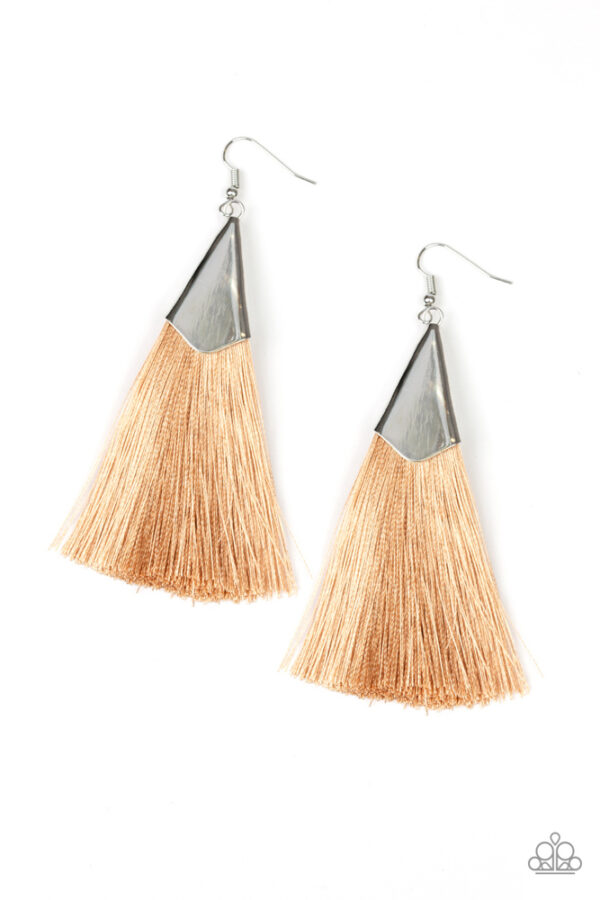 EARRINGS – In Full PLUME - Brown - Image 3