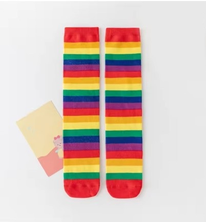 SOCKS - KIDS Long Tube colorful striped Socks 3-12YRS - Image 6