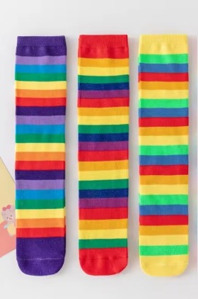 SOCKS - KIDS Long Tube colorful striped Socks 3-12YRS