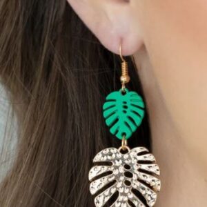 EARRINGS – Palm Tree Cabana - Green