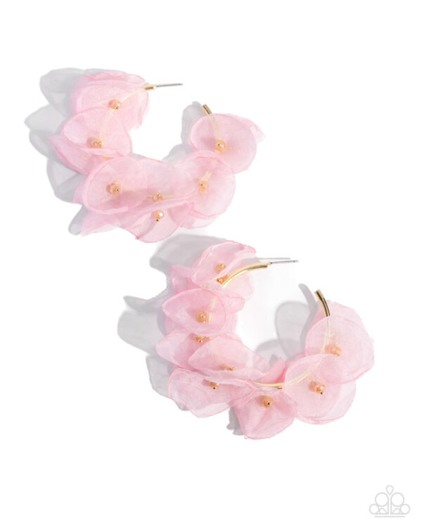 EARRINGS - Petaled Pageant - PINK/GOLD - Image 2