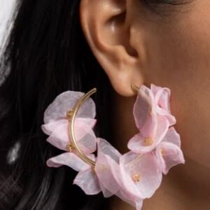 EARRINGS - Petaled Pageant - PINK/GOLD