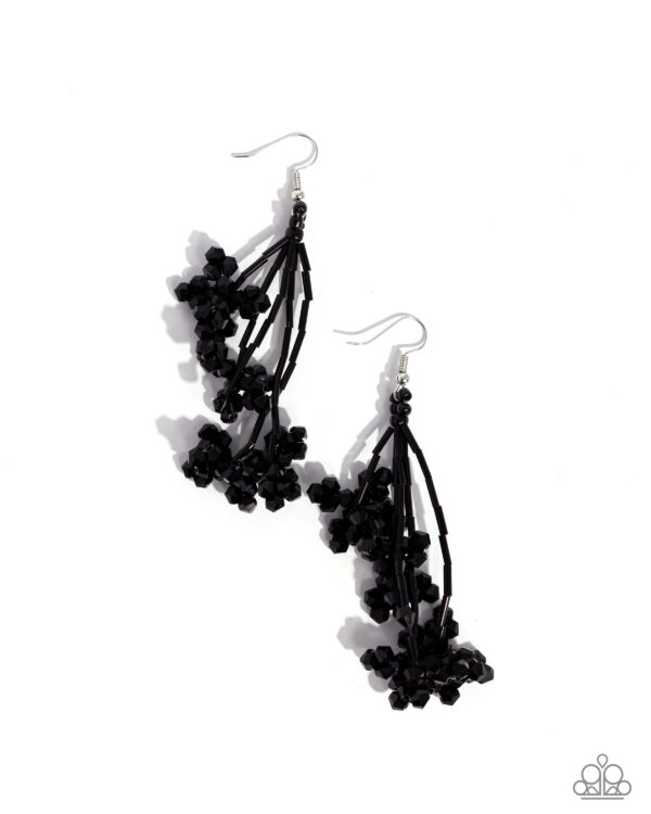 EARRINGS – Petaled Precipitation - Black - Image 2