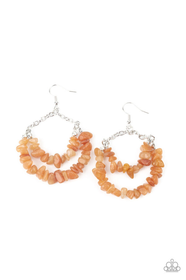 EARRINGS - Rainbow Rock Gardens - Orange - Image 3