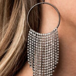 EARRINGS – Streamlined Shimmer - Black