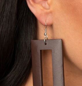 EARRINGS – Totally Framed - Brown