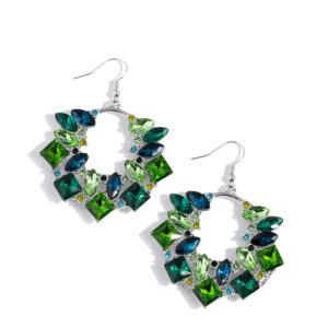 EARRINGS – Wreathed in Watercolors - Green