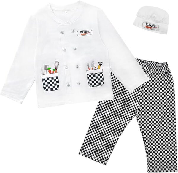 Career Day CHEF – BABY BOY GIRL 3PC Long sleeve CHEF COSTUME