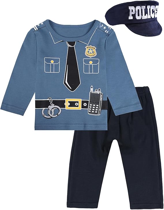 Career Day POLICE – BABY Boys and Toddlers' 3Pcs POLICE SIZE: 12-18 MONTHS