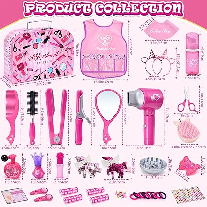 Career Day Hair Stylist - CHILD 49pc Beauty Hair Stylist Kit 3-10yrs - Image 6
