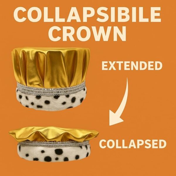 Adult Deluxe Royal King Queen Pageant Crown - Image 3