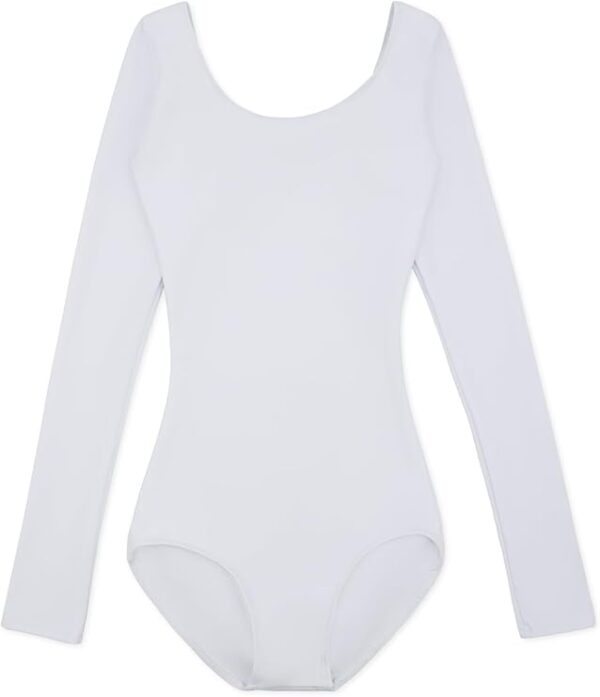 LEOTARD - Girls LONG Sleeve WHITE Capezio Leotard