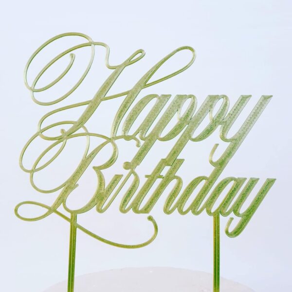 CUSTOM MADE Happy Birthday Olive Cake Topper