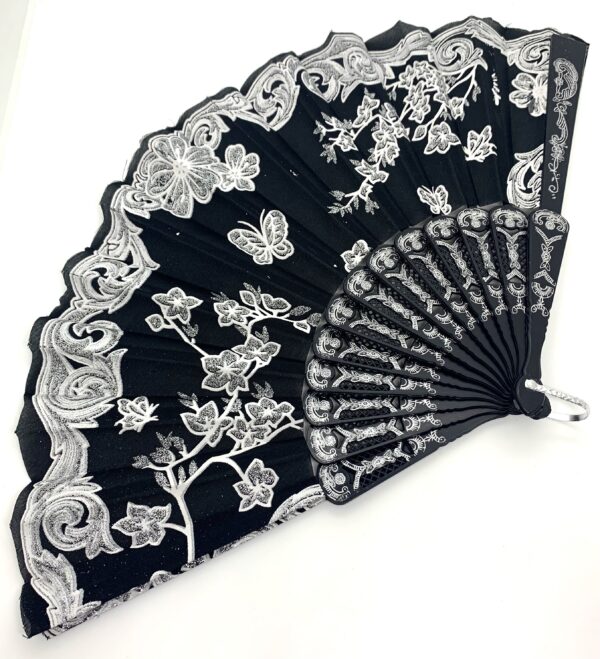 Folding Fan Black and White Novelty Hand Fans - Image 7