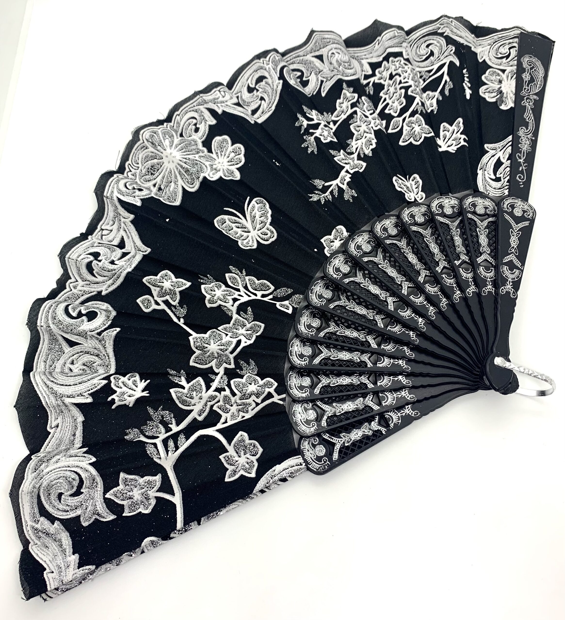 Folding Fan Black and White Novelty Hand Fans - Image 7