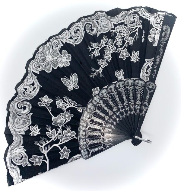 Folding Fan Black and White Novelty Hand Fans - Image 6