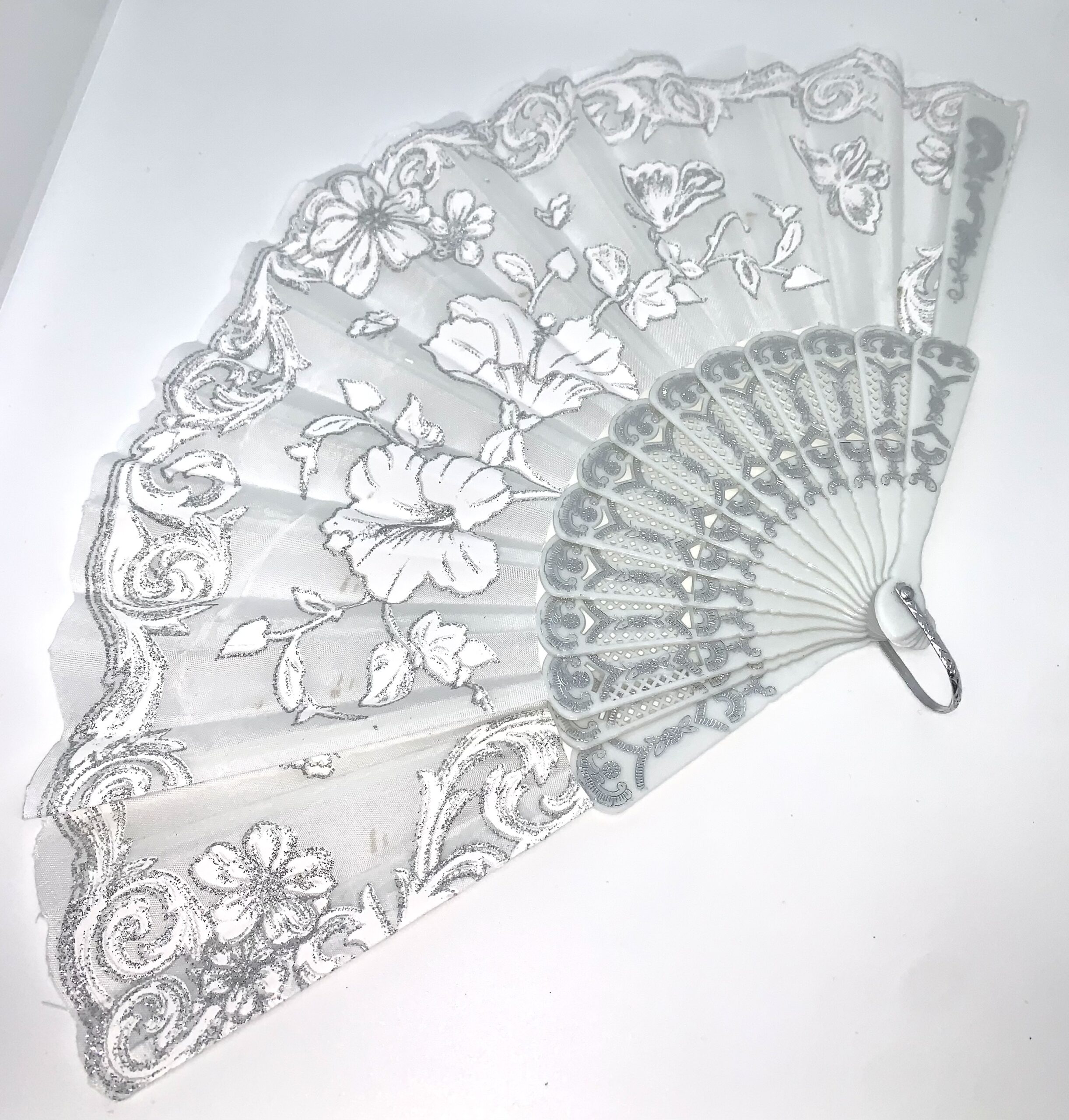Folding Fan Black and White Novelty Hand Fans - Image 3