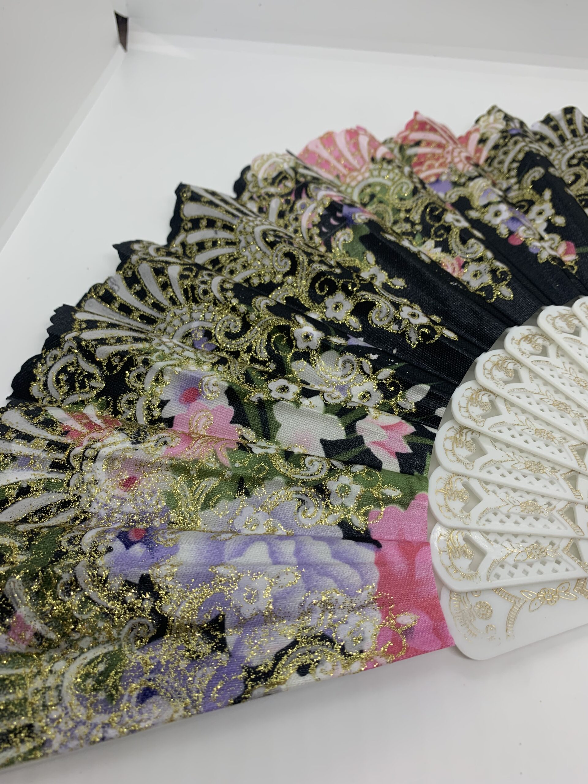 Folding Fan assorted flower Prints Folding Hand Held Fans - Image 9