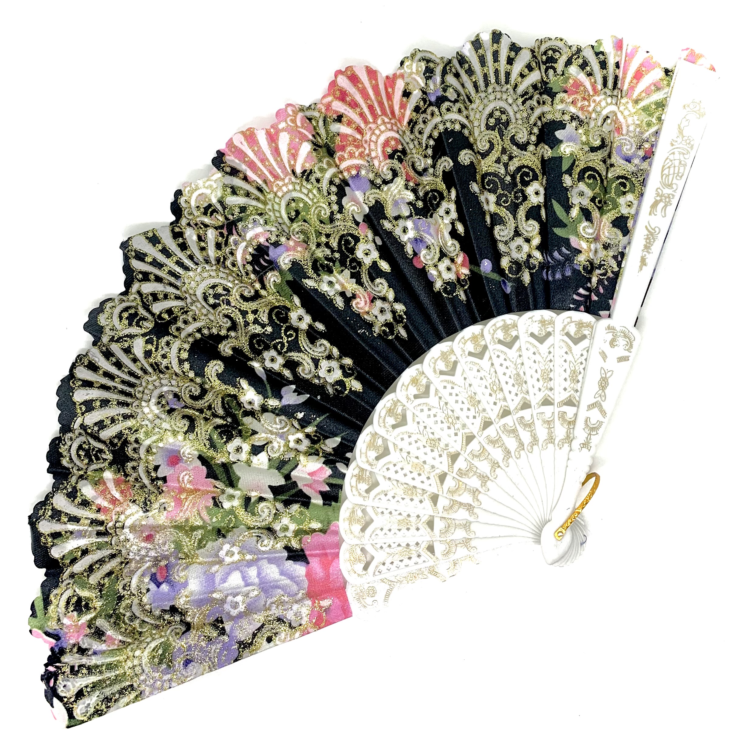 Folding Fan assorted flower Prints Folding Hand Held Fans - Image 8