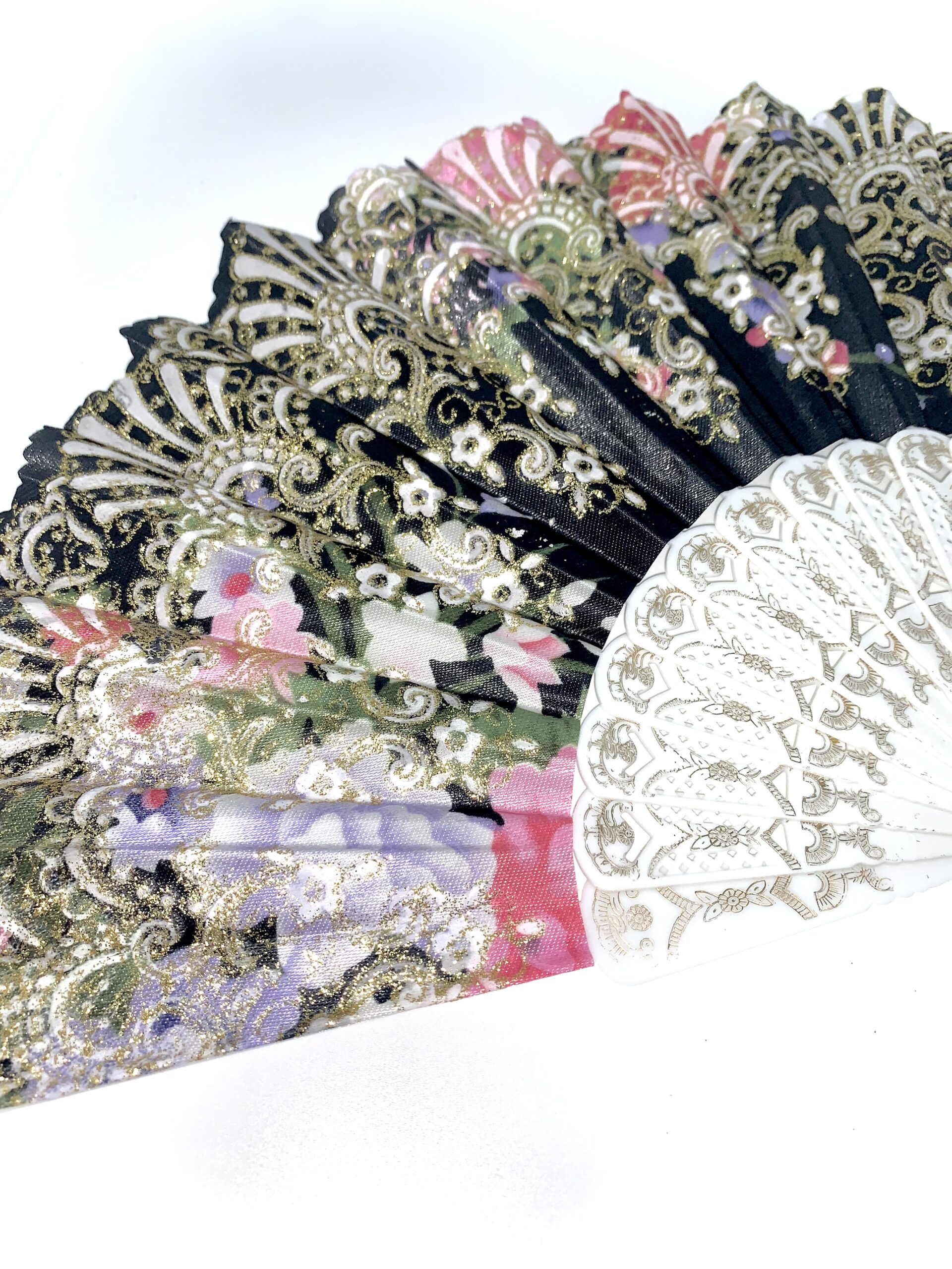 Folding Fan assorted flower Prints Folding Hand Held Fans - Image 7
