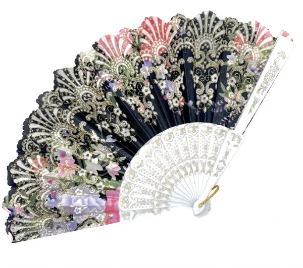Folding Fan assorted flower Prints Folding Hand Held Fans - Image 6