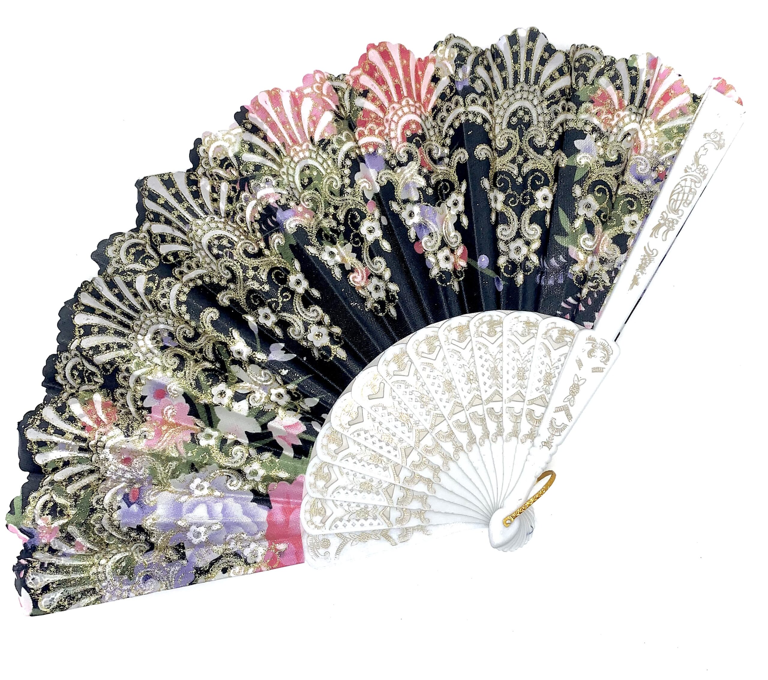 Folding Fan assorted flower Prints Folding Hand Held Fans - Image 6