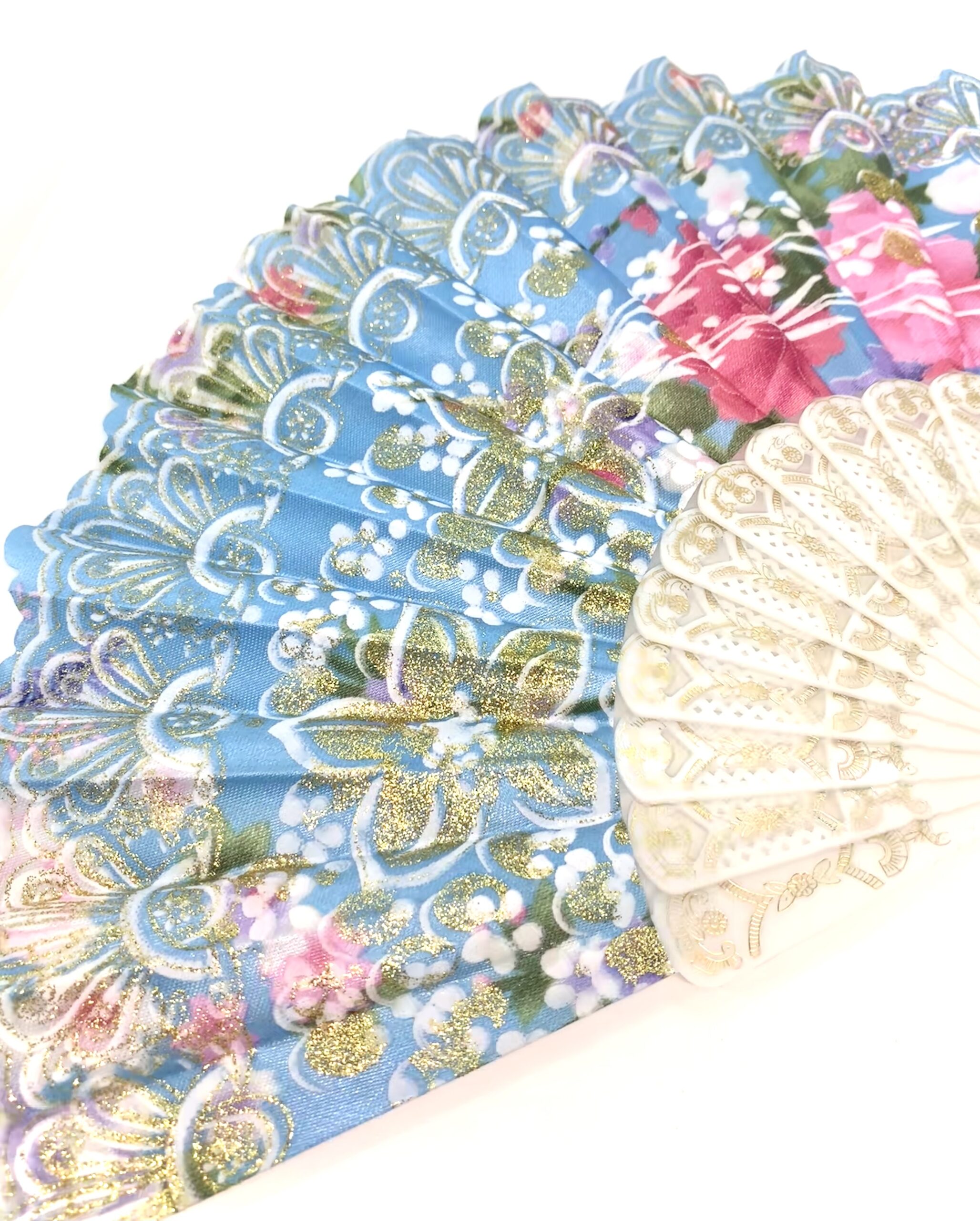 Folding Fan assorted flower Prints Folding Hand Held Fans - Image 5