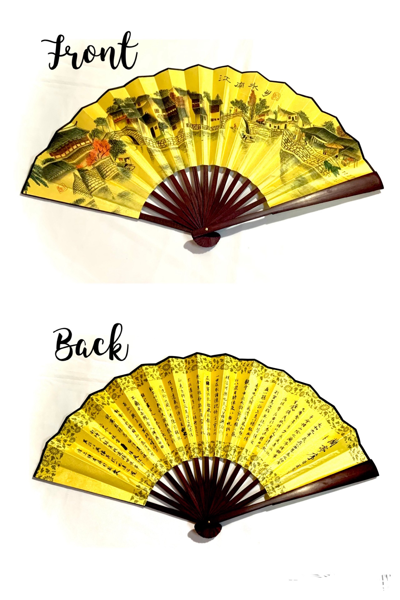 Folding Fan 33cm Clacking Large Wooden Fans - Image 2