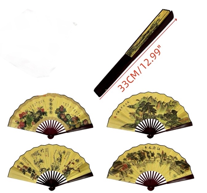 Folding Fan 33cm Clacking Large Wooden Fans