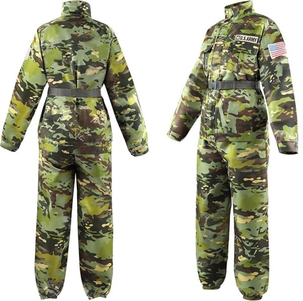 Career Day ARMY – Kids Military Forest Camouflage Costume - Image 5